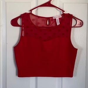 Red crop top